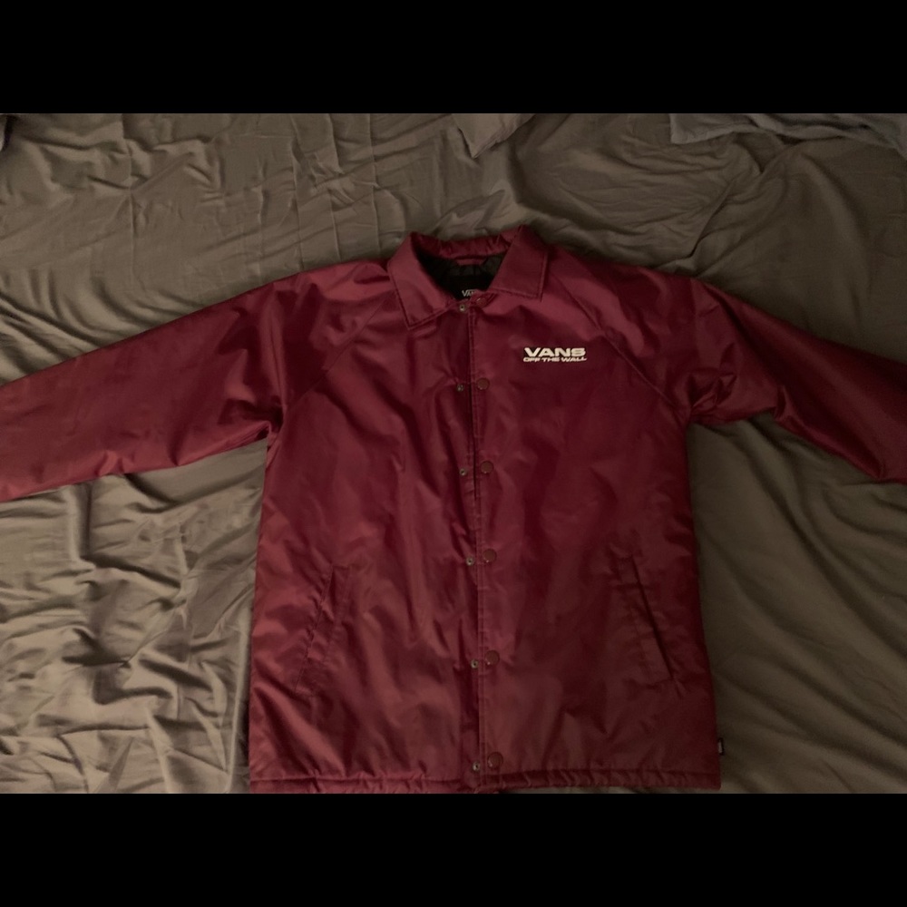COPY - Vans Maroon button down windbreaker